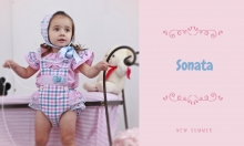 Blouse and jam pants pink/blue check mod 19