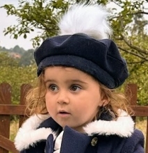 In25-15 Navy  Frances  Katherine beret
