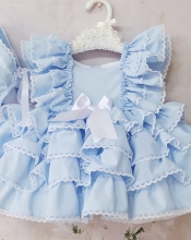RUFFLE BABY BLUE DRESS | MOD 416