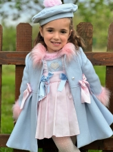 In25-20 Baby blue coat pink  details