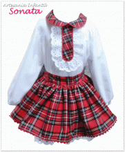 RED TARTAN Girl Set Burberry style