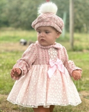 IN23-54 PUFFBALL PINK CHANEL DRESS