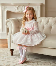 VE26-20 VESTIDO CAMELIA FONDO ROSA