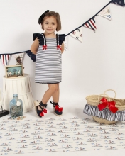 ALINE NAVY STRIPE SAILOR DRESS | VE24-30